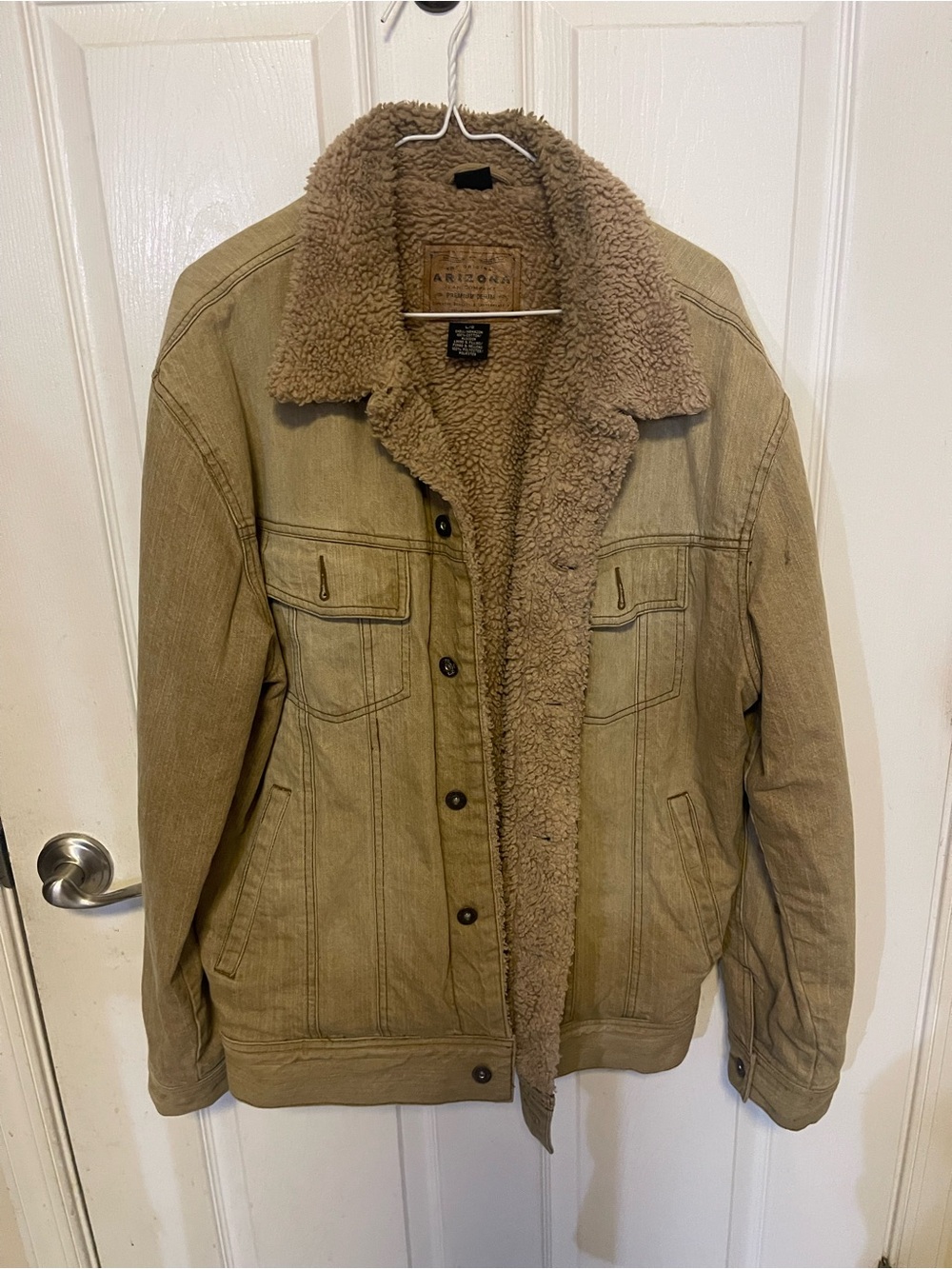 Men's Sherpa-Lined Utility Jacket in Tan